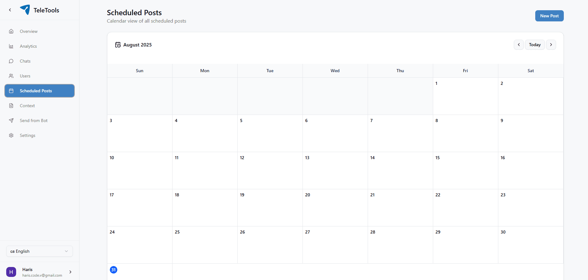 Schedule Telegram Posts